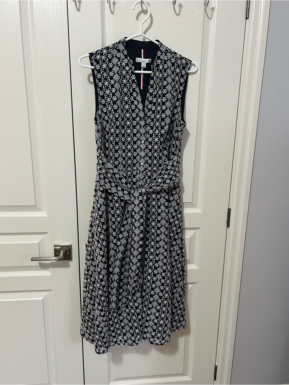 Tommy Hilfiger Navy and White Summer Dress